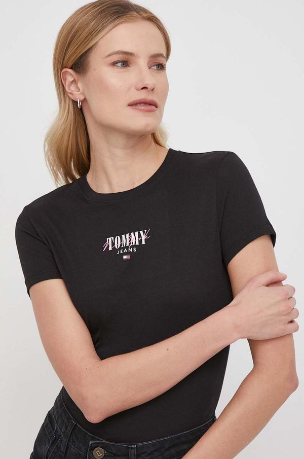 Tommy Jeans Kratka majica Tommy Jeans ženski, črna barva