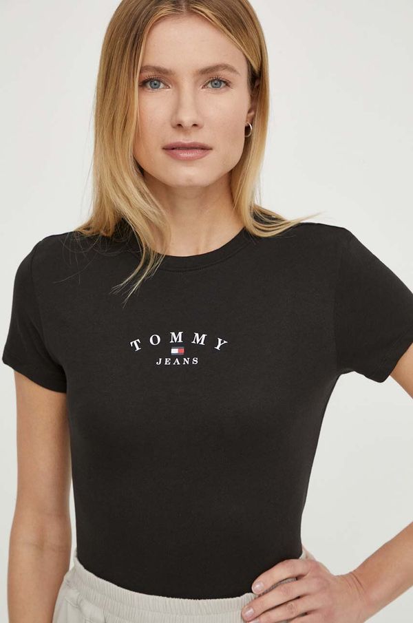 Tommy Jeans Kratka majica Tommy Jeans ženski, črna barva