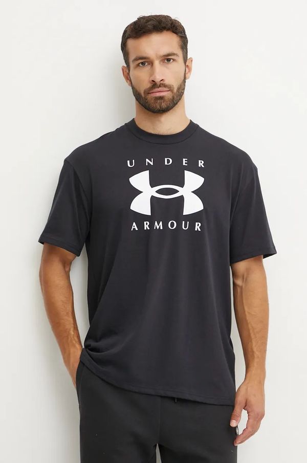 Under Armour Kratka majica Under Armour HW Branded moška, črna barva, 1389146