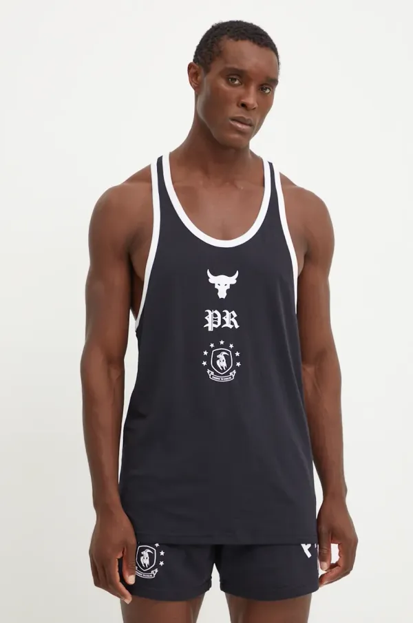 Under Armour Kratka majica Under Armour Project Rock moška, črna barva, 1386897