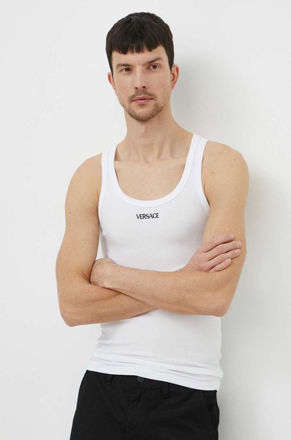 Versace Kratka majica Versace moški, bela barva