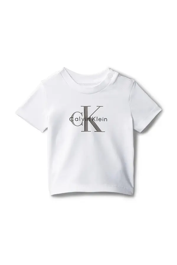 Calvin Klein Jeans Kratka majica z bombažem za dojenčke Calvin Klein Jeans