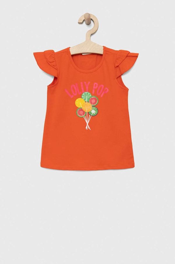 Birba&Trybeyond Kratka majica za dojenčka Birba&Trybeyond oranžna barva
