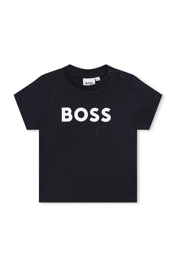 Boss Kratka majica za dojenčka BOSS mornarsko modra barva