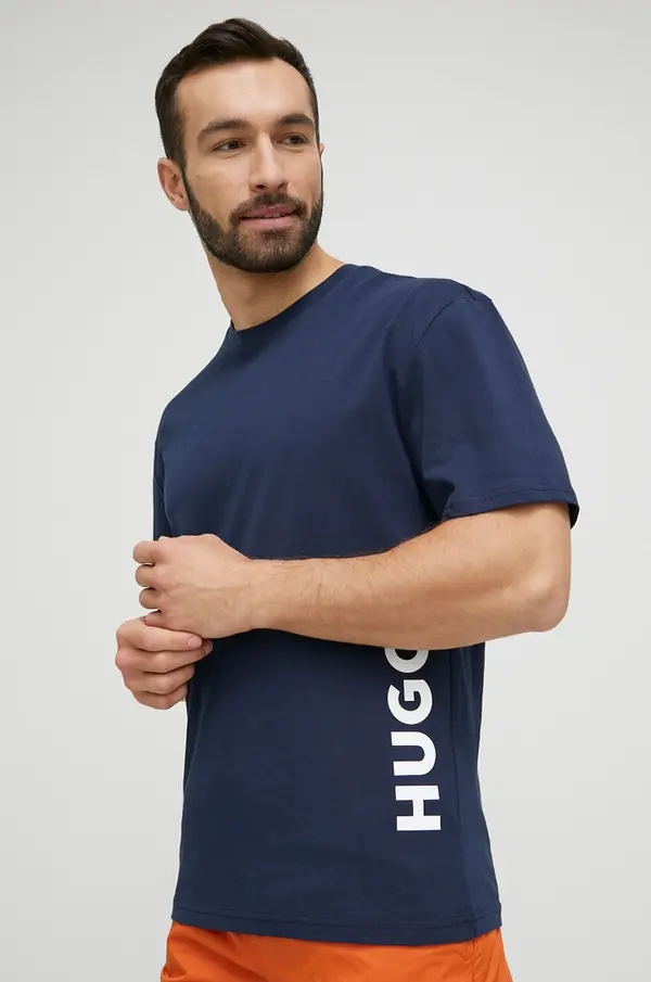 HUGO Kratka majica za plažo HUGO T-SHIRT RN RELAXED