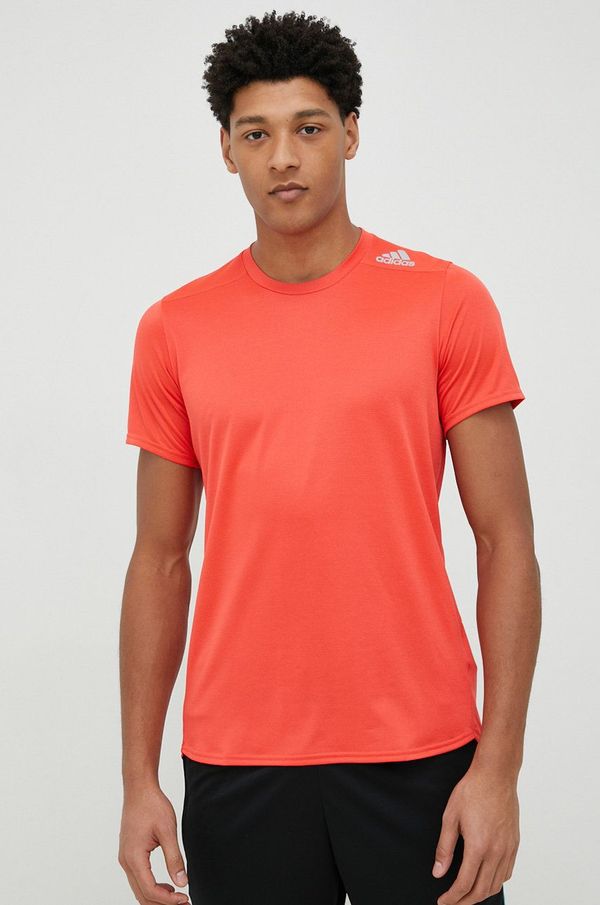 adidas Performance Kratka majica za tek adidas Performance Designed 4 Running rdeča barva