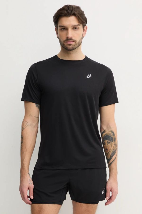 Asics Kratka majica za tek Asics Core črna barva, 2011D221