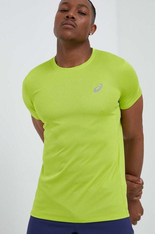 Asics Kratka majica za tek Asics Core zelena barva