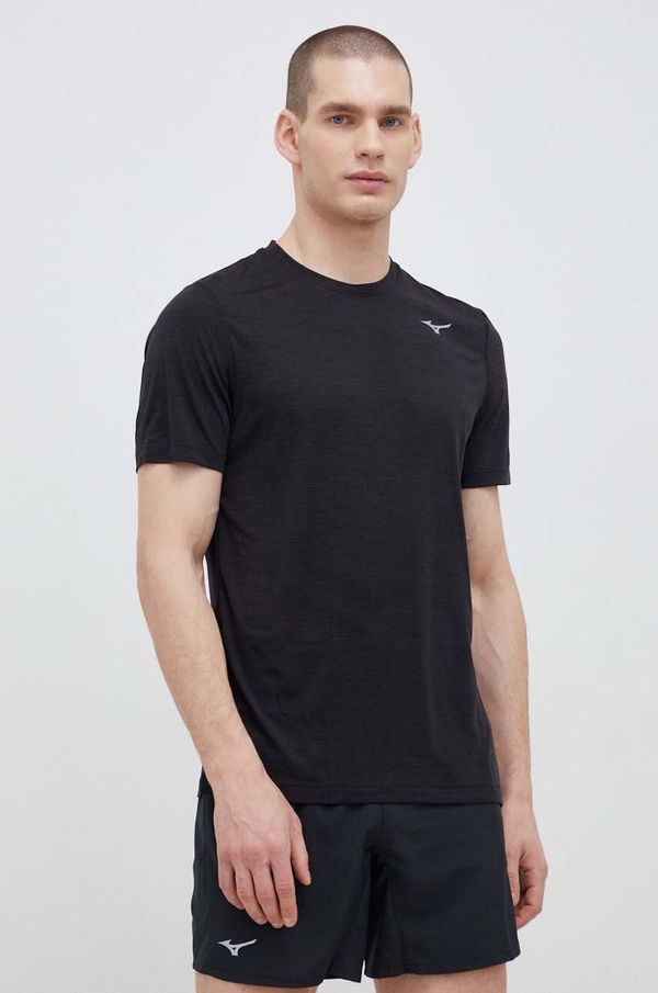 Mizuno Kratka majica za tek Mizuno Impulse črna barva