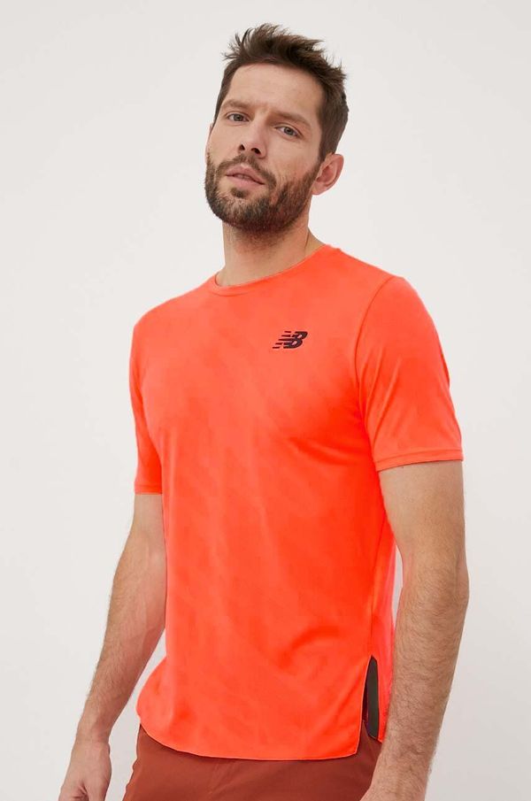 New Balance Kratka majica za tek New Balance Q Speed oranžna barva