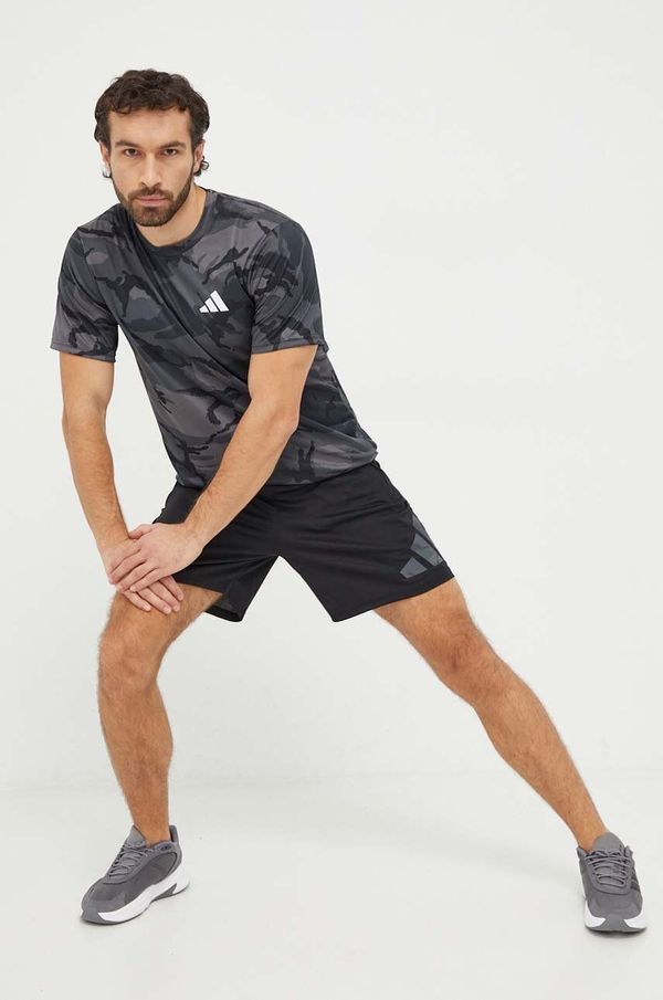 adidas Performance Kratka majica za vadbo adidas Performance Training Essentials siva barva