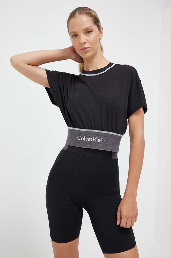 Calvin Klein Performance Kratka majica za vadbo Calvin Klein Performance črna barva