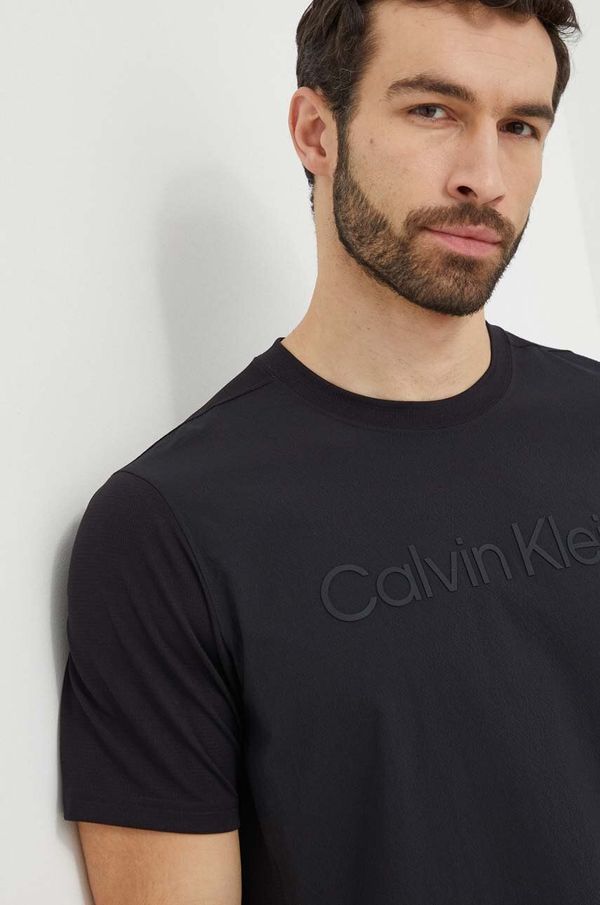 Calvin Klein Performance Kratka majica za vadbo Calvin Klein Performance črna barva