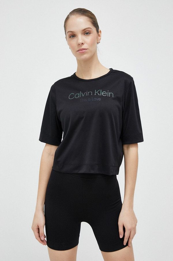 Calvin Klein Performance Kratka majica za vadbo Calvin Klein Performance Pride črna barva
