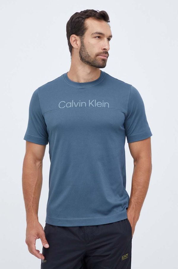 Calvin Klein Performance Kratka majica za vadbo Calvin Klein Performance siva barva