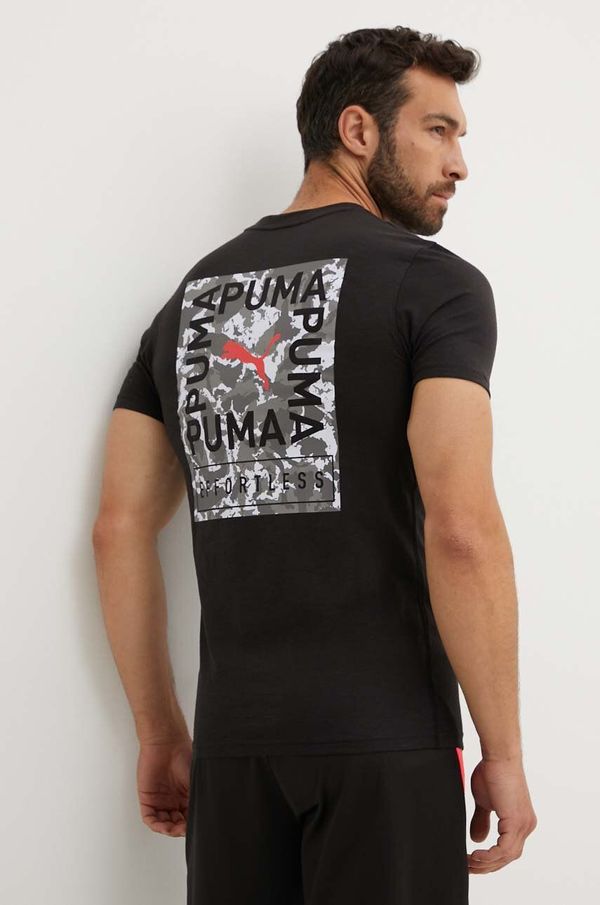 Puma Kratka majica za vadbo Puma črna barva, 525104