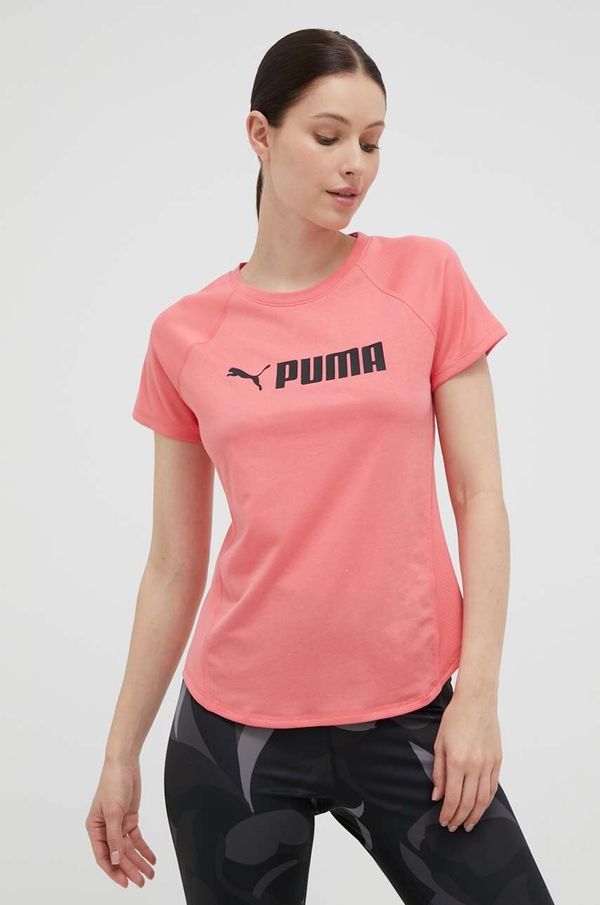 Puma Kratka majica za vadbo Puma Fit Logo roza barva