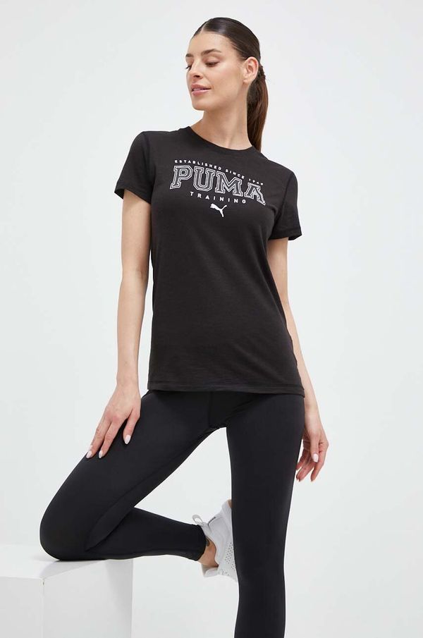 Puma Kratka majica za vadbo Puma Graphic Tee Fit črna barva