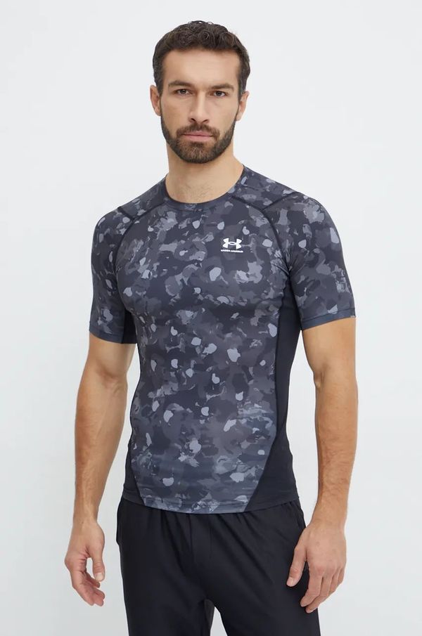 Under Armour Kratka majica za vadbo Under Armour HeatGear Printed črna barva, 1386937