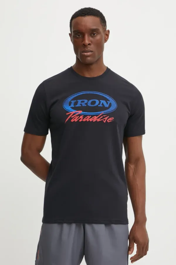 Under Armour Kratka majica za vadbo Under Armour Project Rock črna barva, 1389945