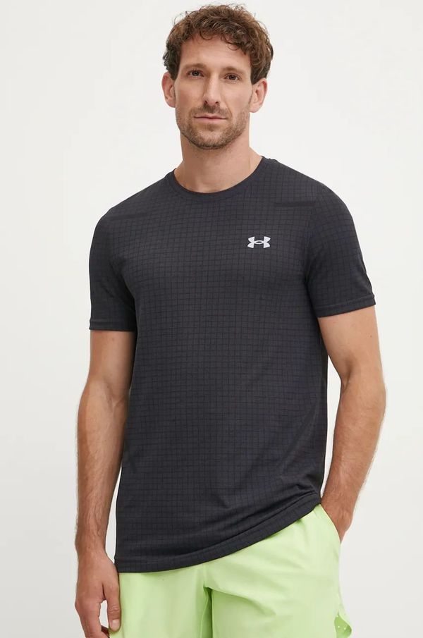 Under Armour Kratka majica za vadbo Under Armour Vanish Seamless Grid črna barva, 1376921