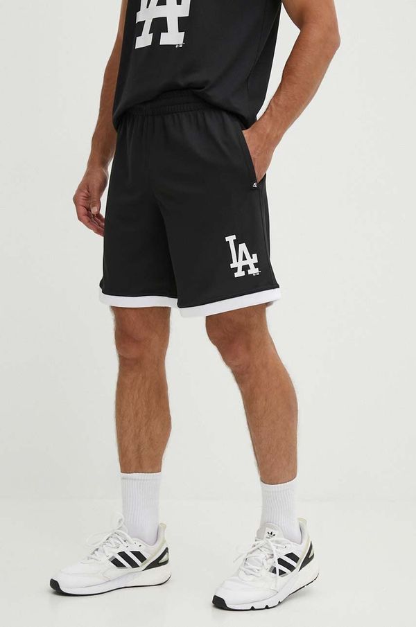 47 brand Kratke hlače 47 brand MLB Los Angeles Dodgers moške, črna barva, BB012PMBSEY609503JK