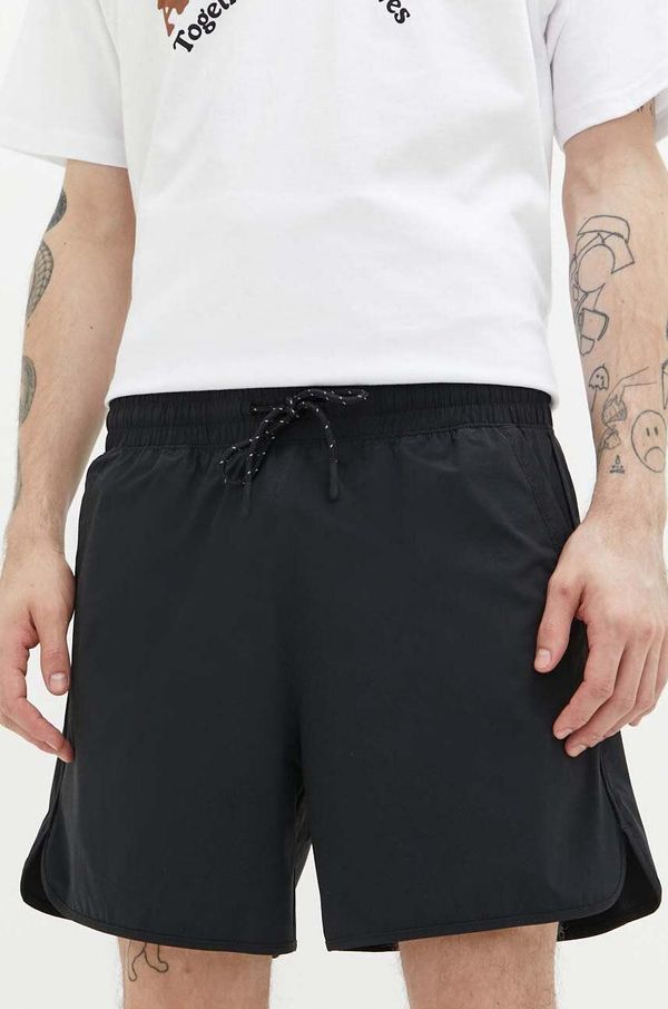 Abercrombie & Fitch Kratke hlače Abercrombie & Fitch moški, črna barva