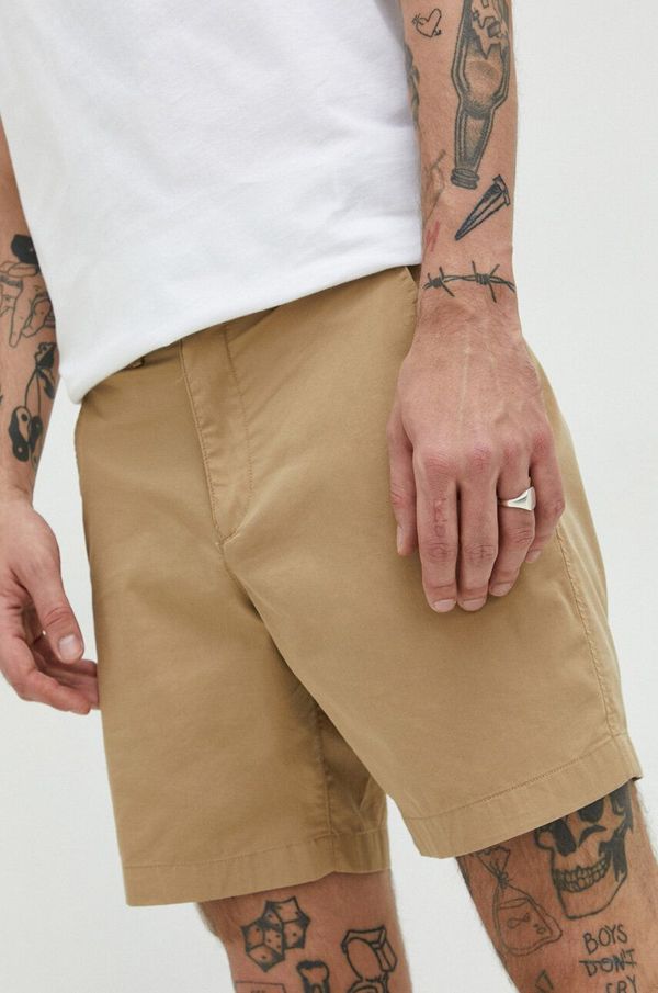 Abercrombie & Fitch Kratke hlače Abercrombie & Fitch moški, rjava barva