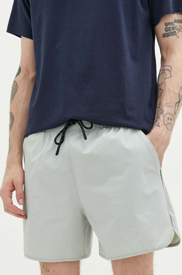 Abercrombie & Fitch Kratke hlače Abercrombie & Fitch moški, siva barva