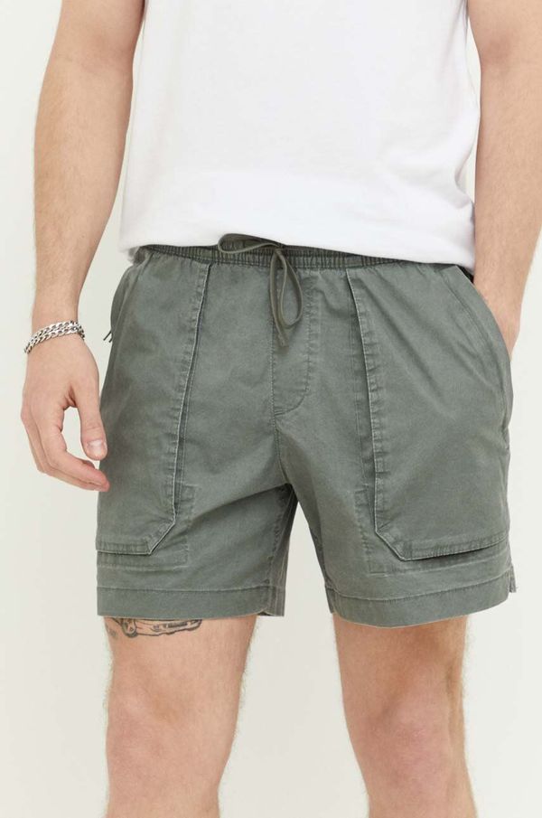 Abercrombie & Fitch Kratke hlače Abercrombie & Fitch moški, zelena barva