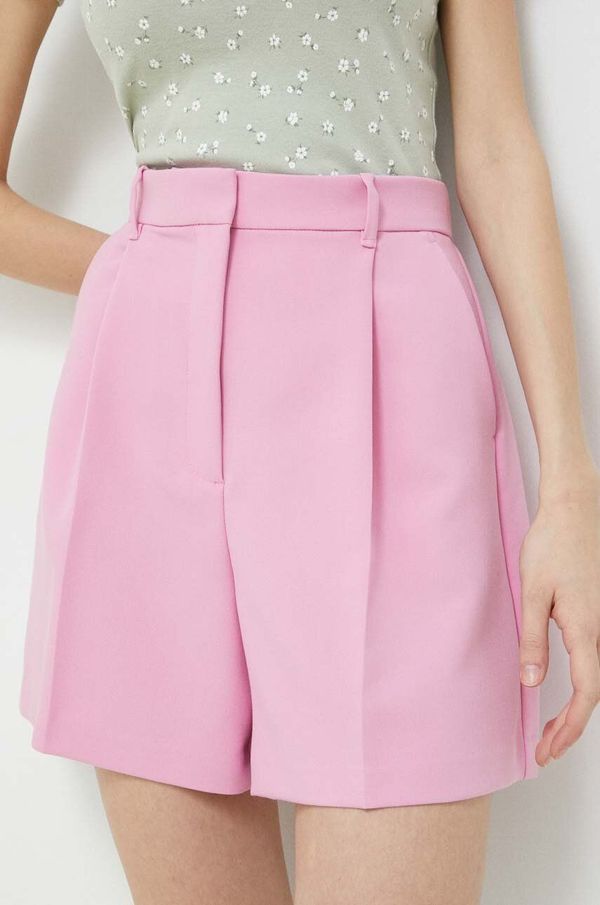 Abercrombie & Fitch Kratke hlače Abercrombie & Fitch ženski, roza barva