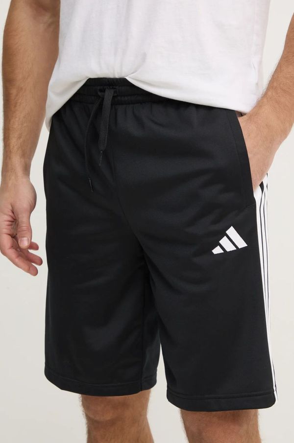adidas Kratke hlače adidas 3-Stripes moške, črna barva, JI8798