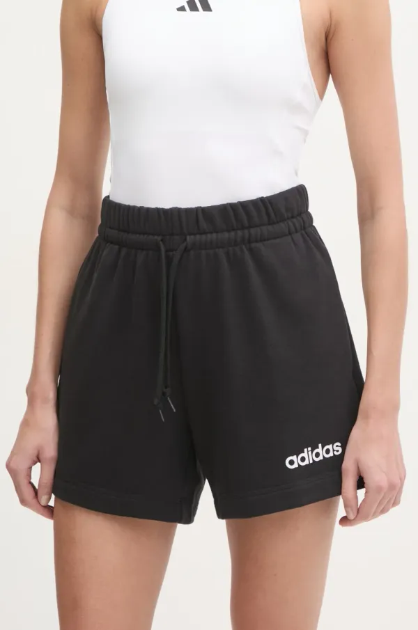 adidas Kratke hlače adidas Essentials Linear ženske, črna barva, JG8639