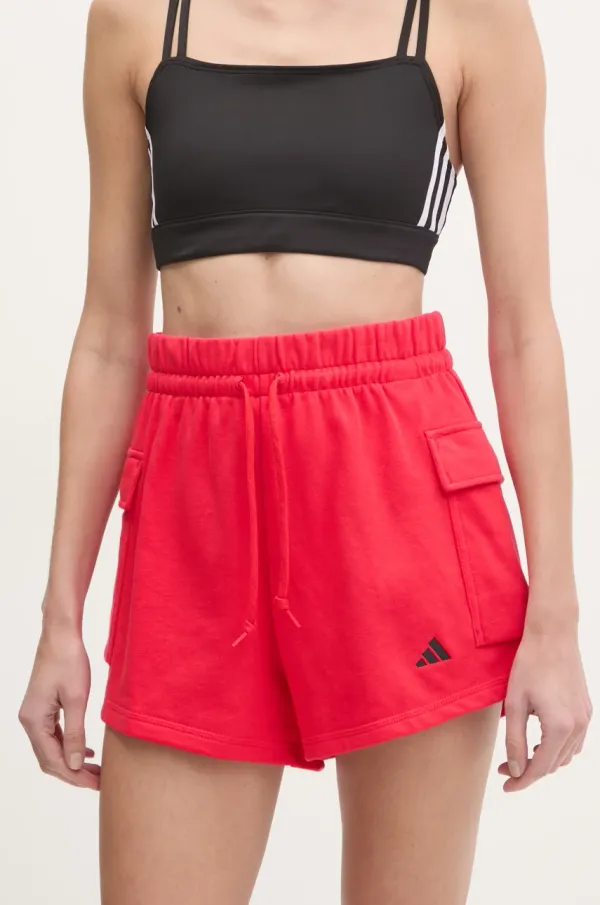 adidas Kratke hlače adidas Essentials ženske, rdeča barva, JC5704