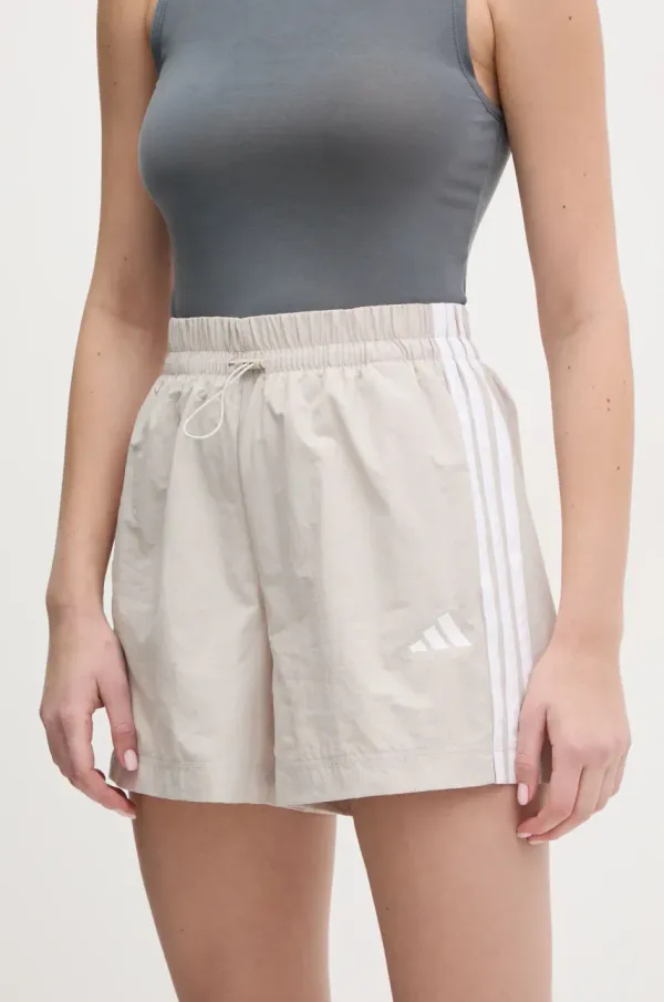 adidas Kratke hlače adidas Essentials ženske, siva barva, JC8165