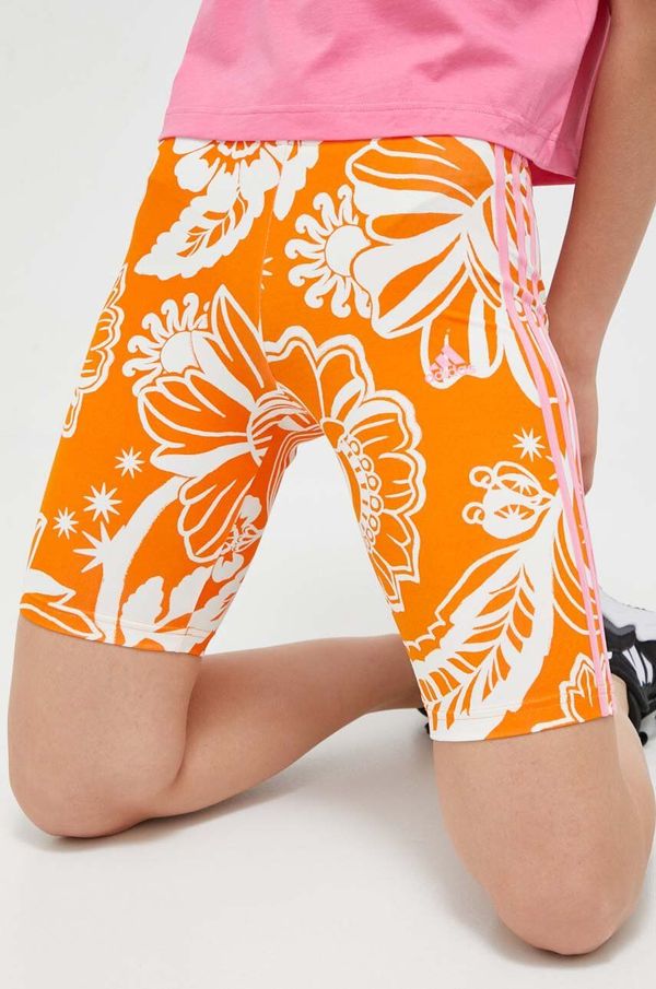 adidas Kratke hlače adidas Farm ženske, oranžna barva