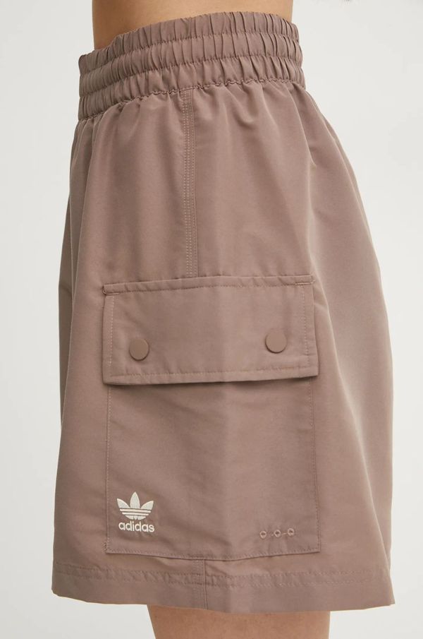 adidas Originals Kratke hlače adidas Originals Essential ženske, rjava barva, JD0790