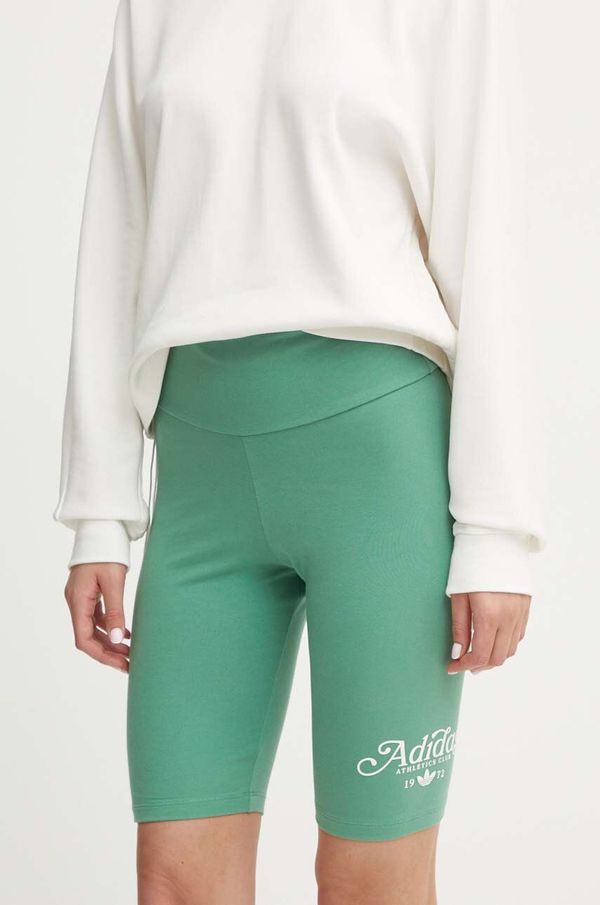 adidas Originals Kratke hlače adidas Originals ženski, zelena barva, IX3534