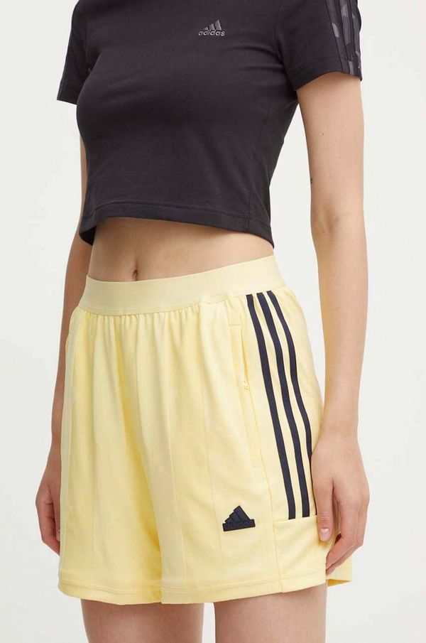 adidas Kratke hlače adidas Tiro ženske, rumena barva, IX3729