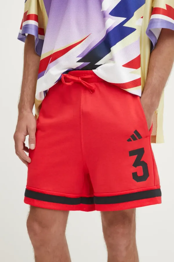 adidas Kratke hlače adidas US Sports moške, rdeča barva, JD8089