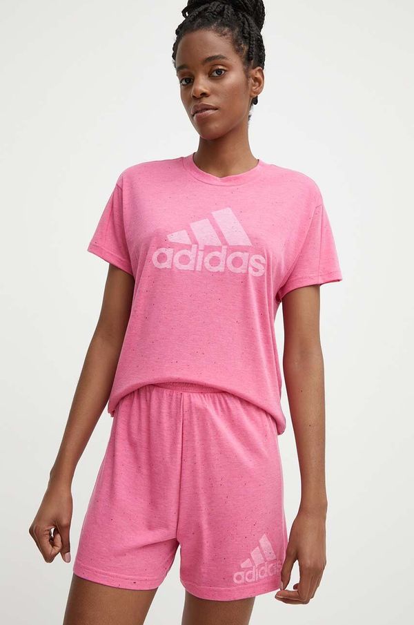 adidas Kratke hlače adidas ženske, roza barva, IS3903