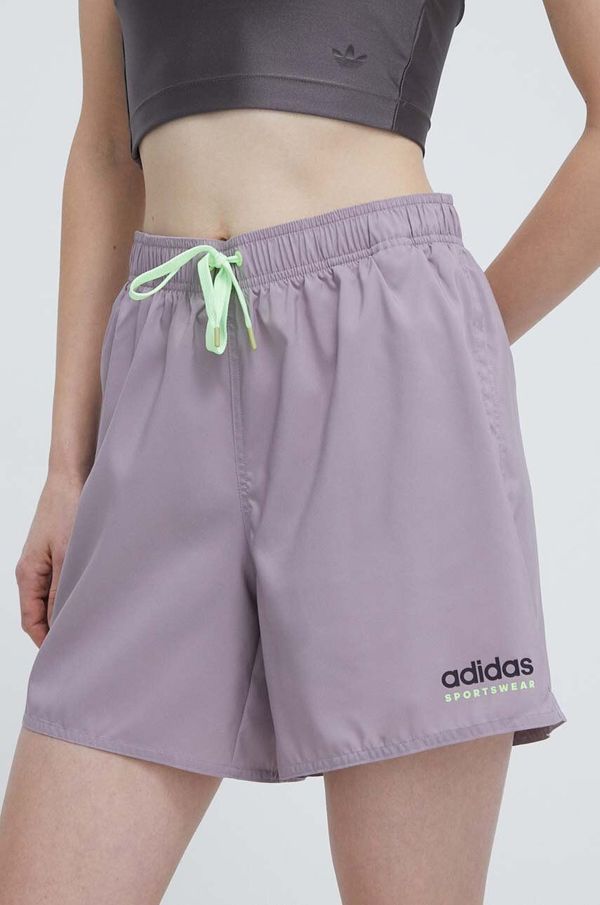adidas Kratke hlače adidas ženske, vijolična barva, IL7252