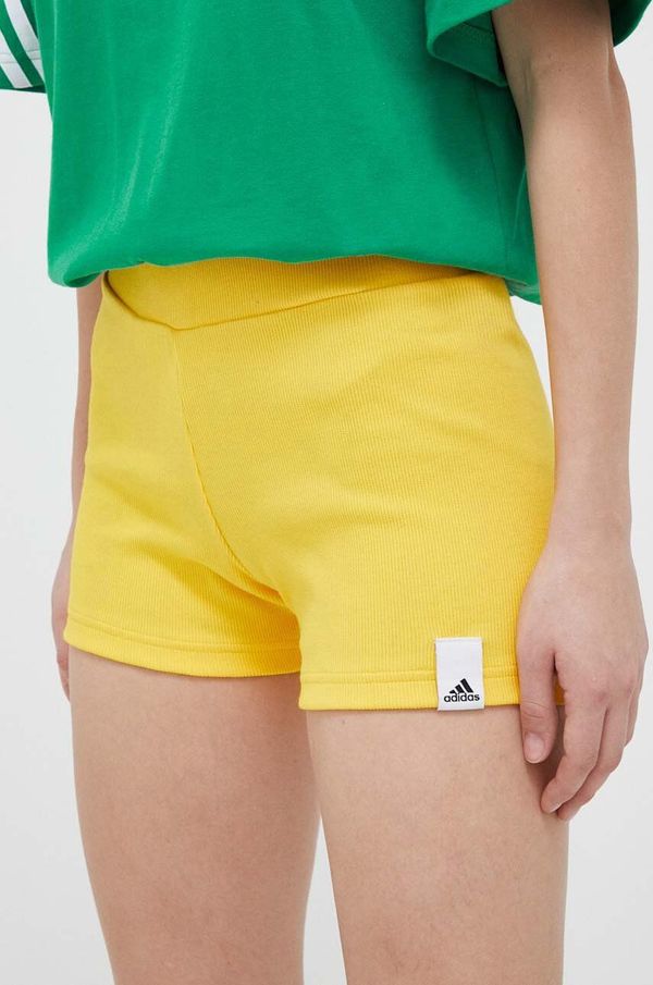 adidas Kratke hlače adidas ženski, rumena barva