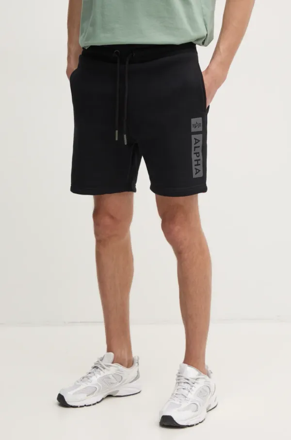 Alpha Industries Kratke hlače Alpha Industries Alpha PP Short moške, črna barva, 146365