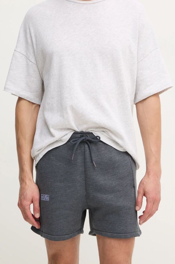 American Vintage Kratke hlače American Vintage moške, siva barva, MDOV09AE25