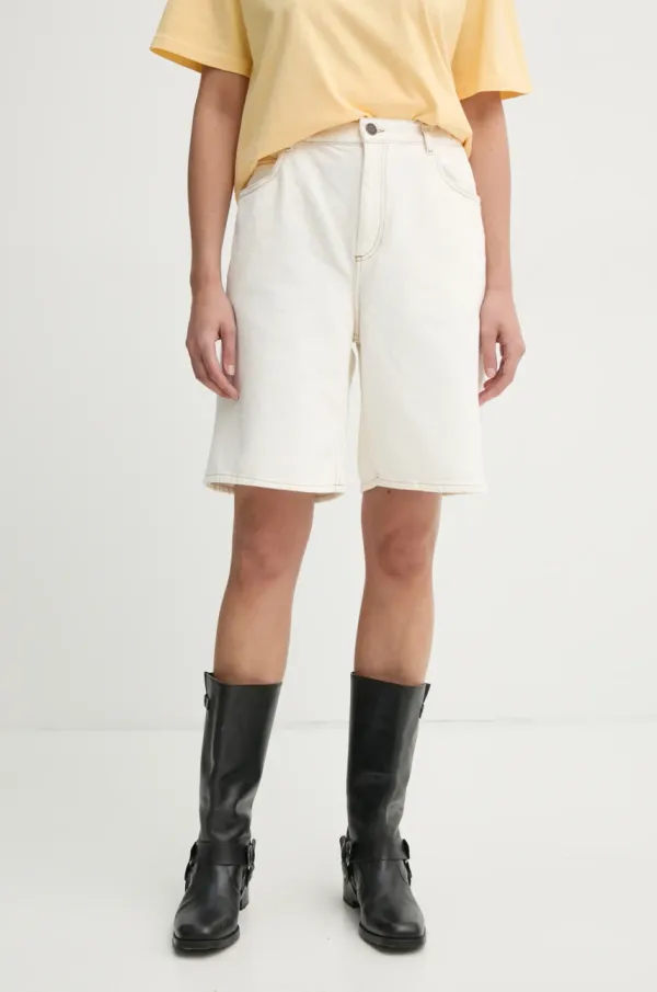 American Vintage Kratke hlače American Vintage ženske, bež barva, JOZ09AE25