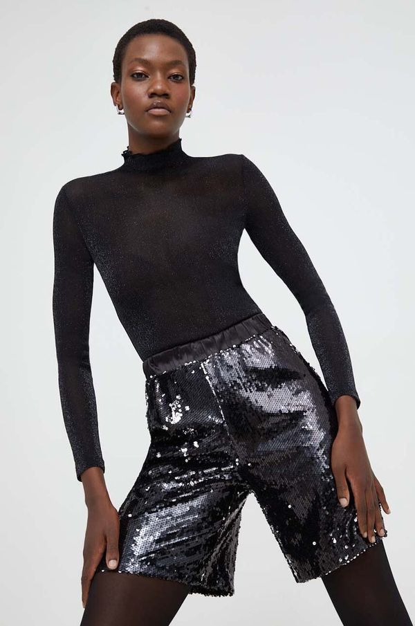 Answear Lab Kratke hlače Answear Lab ženski, črna barva