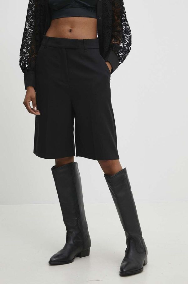 Answear Lab Kratke hlače Answear Lab ženski, črna barva