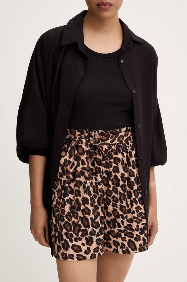 Answear Lab Kratke hlače Answear Lab ženski, rjava barva