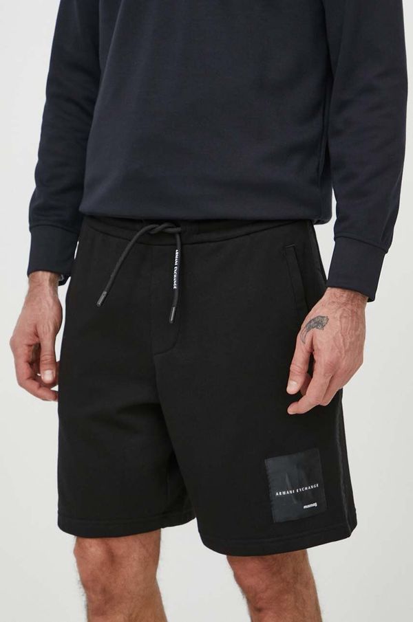 Armani Exchange Kratke hlače Armani Exchange moški, črna barva
